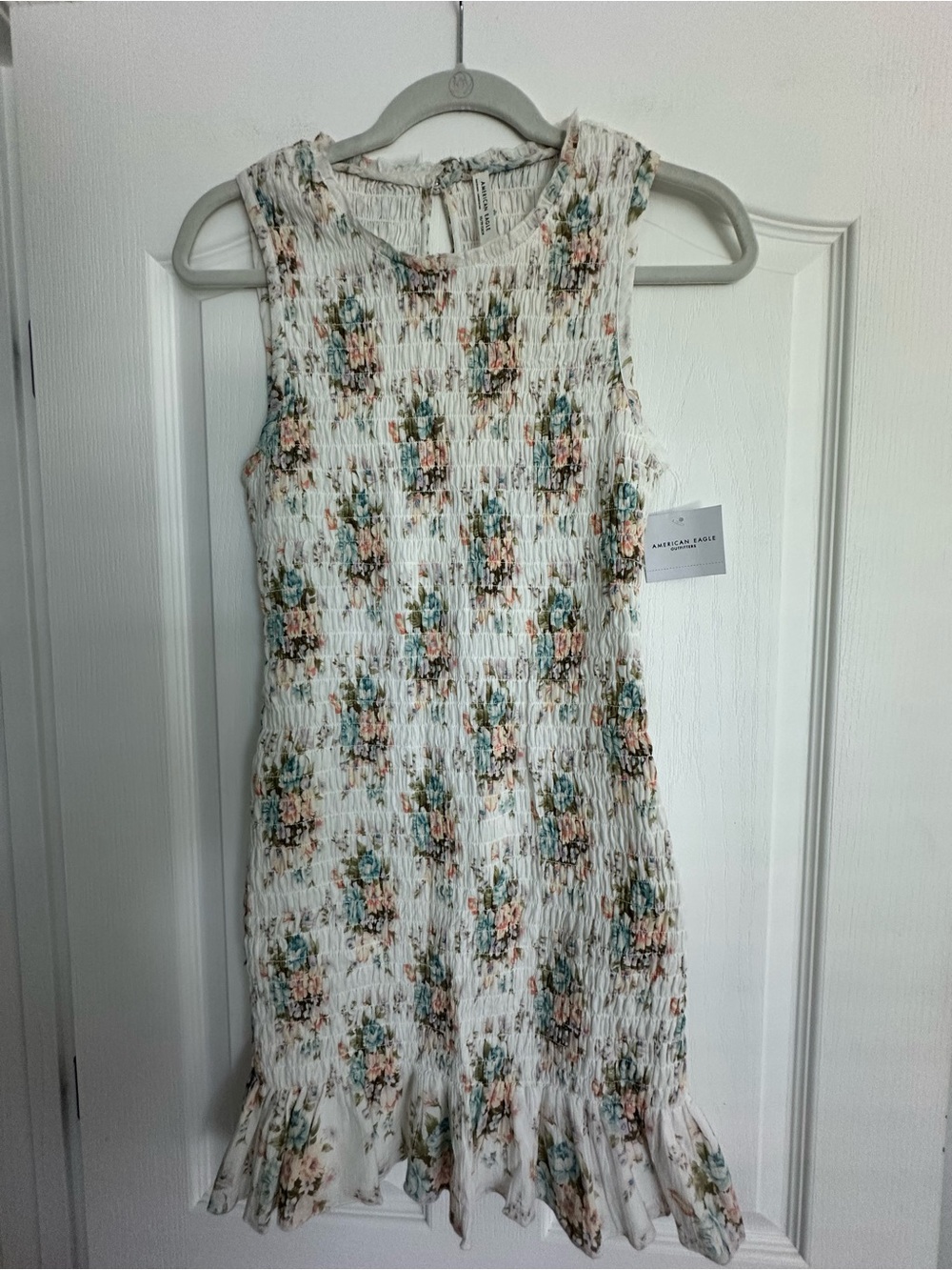 American Eagle Outfitters NWT  White Floral Midi Dress